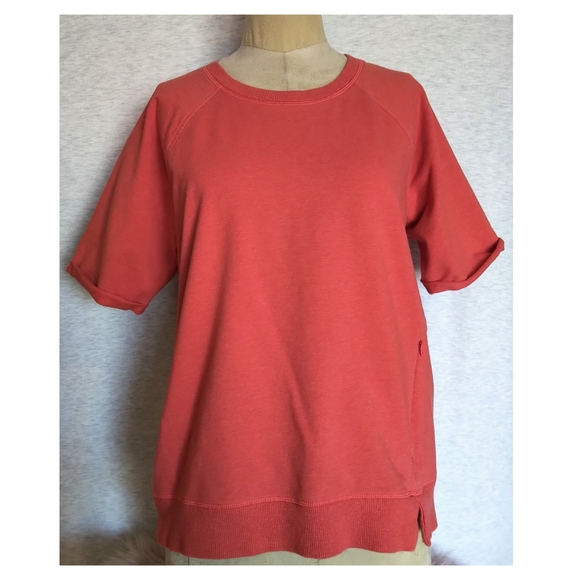Lululemon Scene Top - Short Sleeve Sweatshirt - Grapefruit - Picture 2 of 5